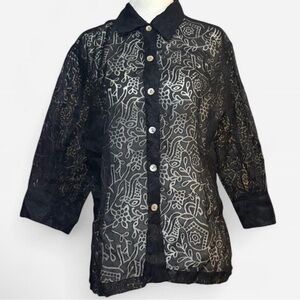 West End Black Lace Blouse